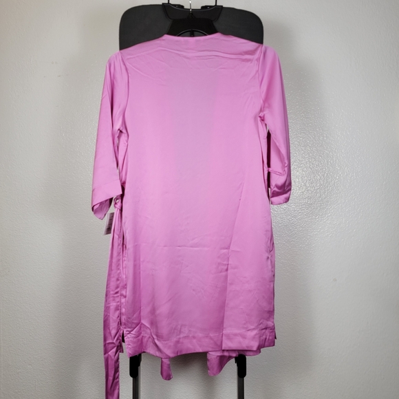 Auden Women's Satin Robe Women's XS/S Pink Waist Tie Pajamas Sleepwear - Picture 2 of 7